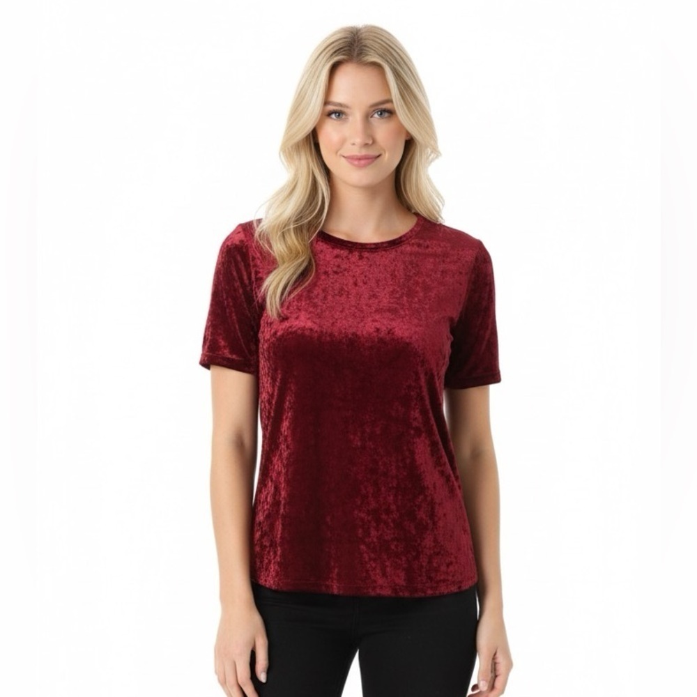 COTTON BLEU small crushed velvet top new with tags